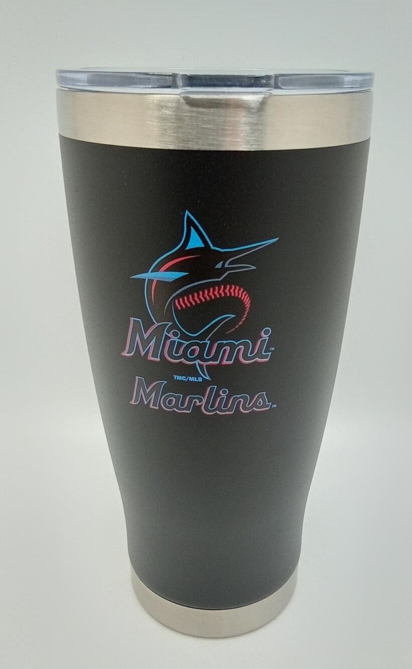 Miami Marlins MLB Etched Logo 20oz Tumbler
